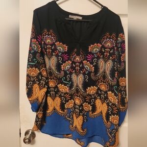 Multi paisley women's blouse